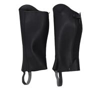 2 Piezas de Cabello Paseando Medio Capítulo, Equipo de Equitación de Caballo, Mezcla de Cuero y Lienzo para Ventilación y Soporte (XL)