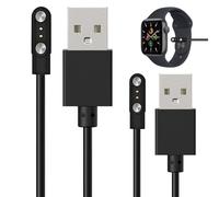 2 piezas de cable de carga magnético universal para smartwatch, cargador USB de 2 polos de 2,84 mm. Cables de carga para smartwatch compatibles con varios smartwatches y fitness trackers (2,54 mm