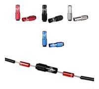 2 piezas de cable de freno para bicicleta, conector de cambio de marcha, regulador de línea, tapa de carcasa para un rendimiento de cambio suave (dorado)