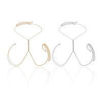 2 piezas de cadena de cintura con cuello halter, cadena de cuerpo de diamante, cadena de cintura sexy, cadena de cuerpo de bikini, accesorios para niñas
