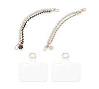 2 Piezas De Cadenas De Cuentas Para Teléfono Celular, 2 Piezas De Parches De Cordón Para Teléfono Celular, Cuentas De Cadena Para Teléfono Celular, Collares De Cuentas Para Teléfono Celular