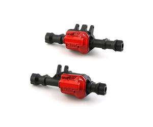 2 Piezas de Carcasa de Eje Delantero y Trasero de Metal con Cubierta de Diferencial 300G para TRX4 1/10 RC Crawler Car Upgrade Parts,1