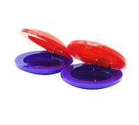 2 Piezas de castañuelas Dedo Instrumento percusión Juguete Musical para niños pequeños educación temprana con Banda elástica Agarre Suave ABS