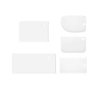 2 Piezas De Celdas De Pastel Y 3 Piezas De Raspadores Blancos, Herramientas Horneadas, Herramientas De Cocina Multifuncionales, Herramientas De Fabricación De Pasteles