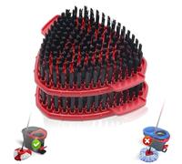 2 piezas de cepillo de limpieza de repuesto compatible con Vileda Turbo Mop, cepillos de limpieza de repuesto para Vileda Turbo EasyWring rotativo, cepillo de limpieza de cerdas duras triangular para