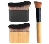 2 Piezas De Cepillos Negros De Belleza Para El Cabello Suave, 1 Pieza De Cepillo De Base, Cepillo De Aplicación De Loción, Aptas Para El Cuerpo Y Las Piernas.