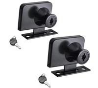 2 piezas de cerradura de gabinete de vidrio de apertura doble, cerradura de seguridad, cerraduras de puerta de vidrio de aleación de zinc para gabinete de exhibición, reemplazo de cerraduras para