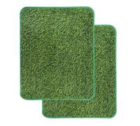 2 piezas de césped artificial para perros, balcón, inodoro para perros, lavable, alfombra de césped, alfombrilla de lluvia para cachorros, almohadilla de entrenamiento para perros pequeños (58,5 x 46