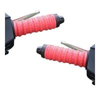 2 piezas de cinta antideslizante de silicona suave para manillares de motocicleta, empuñaduras envolventes con orificios de ventilación y cinta, Soporte Dragon Bone para un control mejorado (Rojo)