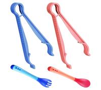 2 Piezas De Clips De Botella, 1 Pieza De Cuchara Rosa Sensible A La Temperatura Y 1 Pieza De Horquilla Sensible A La Temperatura Azul, Suministros De Recién Nacidos.