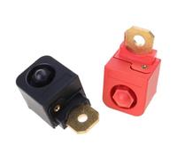 2 piezas de cobre verdadero 300 A de poste de unión inversor terminal amplificador resistente a la energía conectores de equipos eléctricos piezas de unión poste placa de pared negro