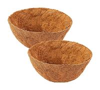 2 piezas de coco inserto de repuesto de coco, cesta colgante de 20 cm de diámetro, insertos de coco para macetas, macetas redondas de coco, para cestas naturales de jardín, macetas, cestas colgantes