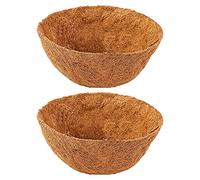 2 piezas de coco inserto de repuesto de coco, cesta colgante de 20 cm de diámetro, insertos de coco para macetas, macetas redondas de coco, para cestas naturales de jardín, macetas (Ø20)