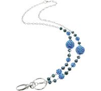 2 piezas de collar con cordón para teléfono con cuentas, cadena para identificación, accesorio para teléfono, llavero