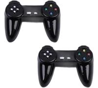2 piezas de color negro modelo de casa de muñecas modelo gamepad modelo de casa de muñecas inalámbrico decoración de juego 1:12 accesorios de decoración de casa de muñecas, juego de miniaturas de casa