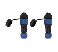 2 piezas de conector de aviación impermeable SD16 IP68, enchufe hembra y toma macho SD16 con rosca G3/8, aislante de PPS resistente a altas temperaturas para aplicaciones (Tuerca trasera de 3 pines