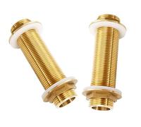 2 piezas de conexión de mamparo para depósito de 3/4 pulgadas: paso de manguera de latón con junta de silicona para tanques de agua, bombas de agua para aberturas de 21 - 26 mm