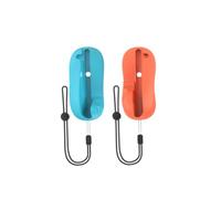 2 Piezas de Controlador de Juego para Switch 2, Mini Ratones portátiles con Soporte para Controlador Izquierdo y Derecho, Funda con asa y Alfombrilla para Switch 2 para Joy con (Naranja-Azul)
