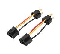 2 piezas de convertidor de casquillo para faro H4, adaptador de mazo de cables para faros, casquillo hembra estándar H4 con terminales ajustables para sustitución de H4656, H5054 y