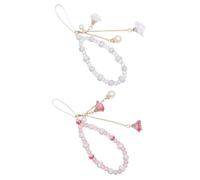 2 Piezas De Cordón De Teléfono Móvil, Cole De Perlas De Flores, Pulsera De Perlas Creativas Y De Moda, Pulsera De Moda Personalizada De Mujeres, Accesorios De Teléfonos Móviles Reutilizables.