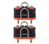 2 piezas de cornamusa para leva de velero, cornamusa para leva de kayak de entrada rápida, herrajes de cornamusa para leva para barcos marinos de aluminio para veleros de cuerda