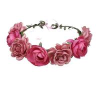 2 piezas de corona de flores for mujer, diadema ajustable for novia, diadema Floral hecha a mano, banda for el cabello for fiesta de Festival