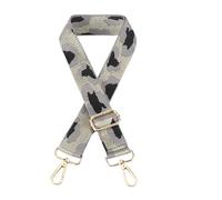 2 Piezas de Correa Ajustable de Ancho for Mujer, Bandolera con patrón de Rayas de Colores, Correa de Transporte for Bolso Engrosada DIY para Bolso(Bright Silver,Mix Color 02)