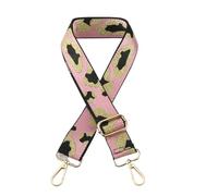 2 Piezas de Correa Ajustable de Ancho for Mujer, Bandolera con patrón de Rayas de Colores, Correa de Transporte for Bolso Engrosada DIY para Bolso(Bright Silver,Mix Color 05)