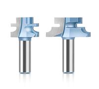 2 piezas de cortador de fresado for carpintería de 12 mm y 1/2 pulgada, cuchillo for piso de línea, cuchillo for marco de puerta de gabinete, cuchillo de espiga de esquina redondeada(2Pcs 12mm Shank)