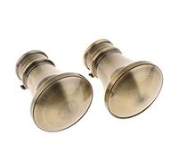 2 Piezas De Cortina De La Ventana Barra Cortina Polos Decorativos Cabezas Tapa 28 Mm Diámetro Interior - Cuerno Bronce