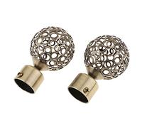 2 Piezas De Cortina De La Ventana Barra Cortina Polos Decorativos Cabezas Tapa 28 Mm Diámetro Interior - Bola Hueca Bronce