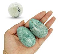 2 piezas de cristal de Piedra Amazonita Piedra Cristales de sanación, Piedra de energía, Paquete de regalo
