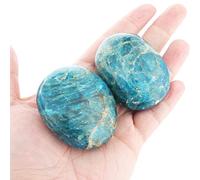 2 piezas de cristal de Piedra Apatita azul Piedra Cristales de sanación, Piedra de energía, Paquete de regalo