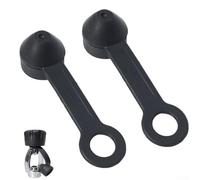 2 piezas de cubierta antipolvo de primera etapa, protector de válvula DIN/yugo de goma para regulador y adaptador, color negro