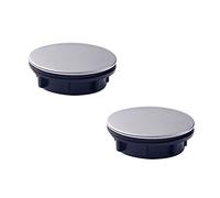 2 Piezas de Cubierta de Agujero para Fregadero de Cocina, Tapa de Tapón, Cubierta de Agujero para Grifo de Baño, Cubierta de Acero Inoxidable, Cubiertas de Desbordamiento para Fregadero (45 mm)