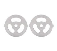 2 piezas de cuchilla para picadora de carne de acero inoxidable 304, placa de corte de 3 orificios, picadora de carne con identificación de 7 mm, Hachoir A Viande para picadora de (Cuchillo de malla