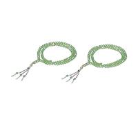 2 Piezas de Cuentas de Oración Musulmanas, 99 Cuentas de Separadores de Mihrab Cuentan Cuentas de Oración Tasbih de Diseño Exquisito para Bolso de Mano, Cuentas de Oración Tasbih de(Esmeralda)