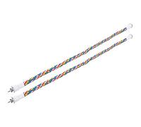 2 piezas de cuerda de algodón para pájaros, perchas de cuerda de pájaro de colores brillantes juguete para masticar hecho a mano columpios para loros soporte en espiral para loros y pájaros(105cm)