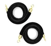2 piezas de cuerda de terciopelo for barandilla, cuerda de control de cola con gancho de resorte, utilizada for el control de multitudes del divisor de cola (1,5 m, rojo)(Red,Velvet rope)