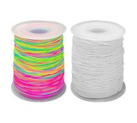 2 Piezas De Cuerda Elástica De Cuentas, Línea Elástica De Color Blanco, Línea Elástica De Joyas De Bricolaje, Cuerda Elástica De Cuentas, Cornería del Collar