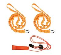 2 Piezas De Cuerdas De Remo, 1 Pieza De Silbato, Cuerda Elástica De Seguridad para Remo, Correa De Mango De Remo Antipérdida, Correa De Remo, Cuerda con Mosquetón, Accesorios De Remo