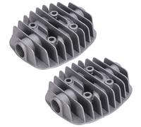 2 Piezas de Culata de Compresor de Aire de Aluminio Fundido con Rosca G1/2in y G3/8in para Compresores de 2.5P/3P/5P/6P y Conducción Neumática