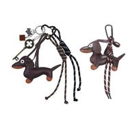 2 Piezas De Decoración Cole De Perros De Cuero De Cuero, Llavero Creativo Y Lindo Animal, Múltiples Usos, Cole De Bolsas De Moda, Divertida Decoración Cole.