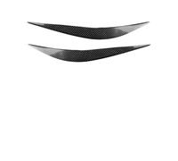 2 piezas de decoración de cejas for faros delanteros izquierdo y derecho de fibra de carbono real for coche, color negro, compatible con BMW M3 M4 F80 F82 F83 F32/F33/F36 2012-2017