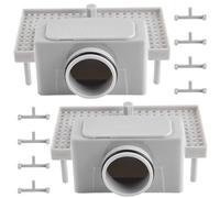 2 piezas de desagüe de ducha sifón con filtro antiolor, junta de sifón con 4 hebillas de plástico, sifón de ducha para desagüe de ducha, desagüe de suelo, desagüe de agua