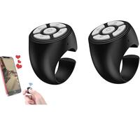 2 piezas de desplazamiento inalámbrico TIK-Tok, control remoto de punta de dedo, anillo de dedo , control remoto de de página, anillo de desplazamiento, control remoto de cámara para
