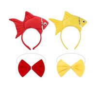 2 Piezas De Diademas De Pescado Y 2 Piezas De Pajaritas, Tocado De Animales Lindos, Pajarita De Decoración De Camisas, Accesorios De Actuación Escénica, Accesorios De Rol.