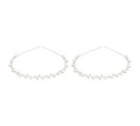 2 Piezas De Diamantes De Imitación De Cristal Nupcial Para Mujer Diadema De Boda Flor Niña Diamante Delgada De Hoja De Plata Accesorios Para El Pelo Tiara Para Novia