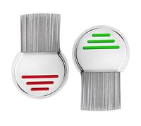 2 Piezas de Dientes de Acero Inoxidable,Peine de Dientes de Acero Inoxidable(Rojo y verde）