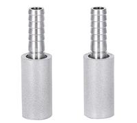 2 piezas de difusor de micras de acero inoxidable 0,5 304, aireador de acero inoxidable, piedra carbonizada, con púas de diámetro exterior de 1/4 de pulgada